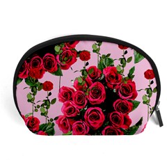 Roses Pink Accessory Pouches (large)  by snowwhitegirl