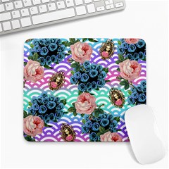 Floral Waves Large Mousepads by snowwhitegirl