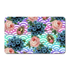 Floral Waves Magnet (rectangular) by snowwhitegirl