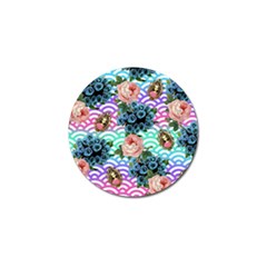 Floral Waves Golf Ball Marker (4 Pack) by snowwhitegirl