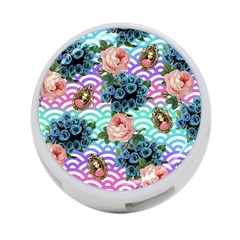 Floral Waves 4-port Usb Hub (two Sides)  by snowwhitegirl