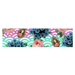 Floral Waves Satin Scarf (oblong) by snowwhitegirl