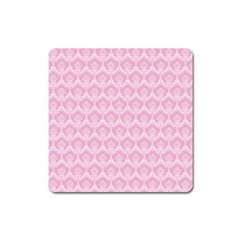 Damask Pink Square Magnet by snowwhitegirl