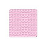 Damask Pink Square Magnet Front