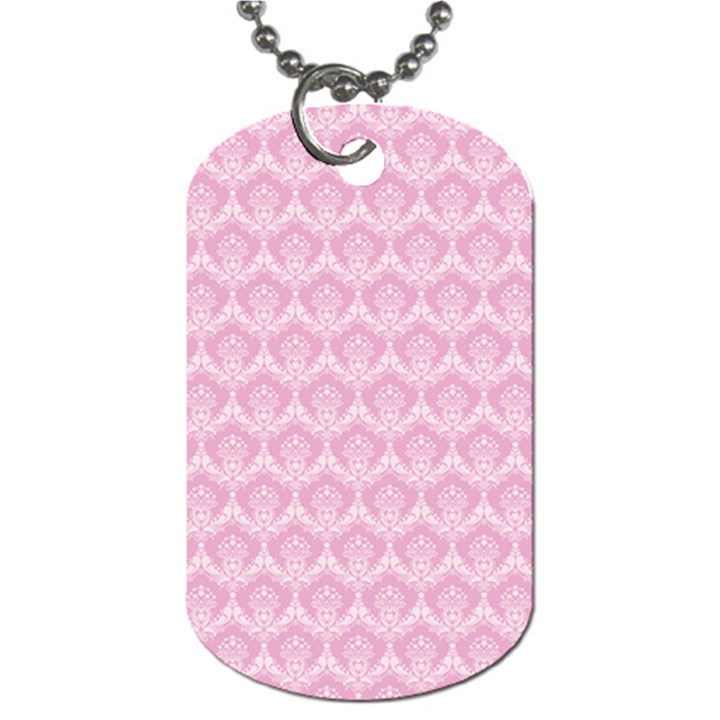 Damask Pink Dog Tag (Two Sides)