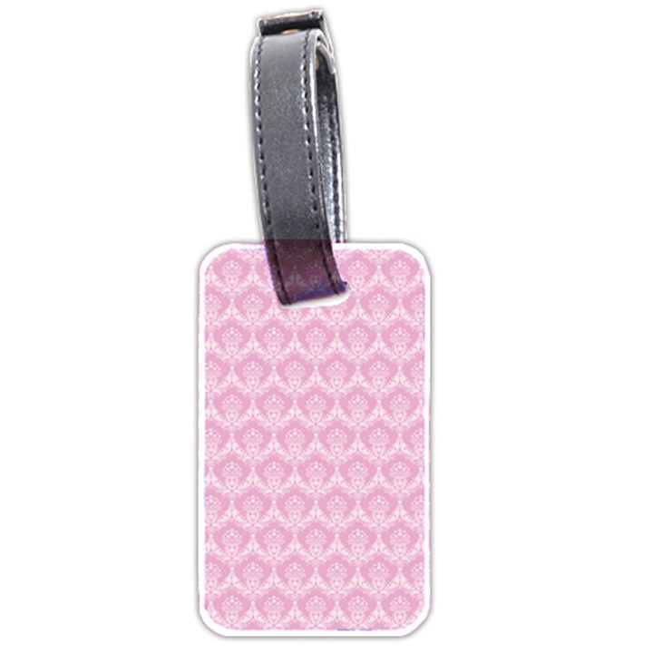 Damask Pink Luggage Tags (Two Sides)