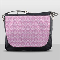 Damask Pink Messenger Bags by snowwhitegirl