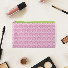 Damask Pink Cosmetic Bag (xs) by snowwhitegirl