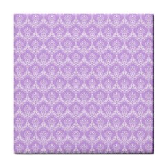 Damask Lilac Tile Coasters