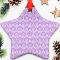 Damask Lilac Star Ornament (two Sides) by snowwhitegirl