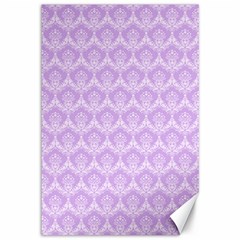 Damask Lilac Canvas 12  X 18   by snowwhitegirl