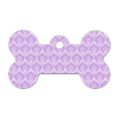 Damask Lilac Dog Tag Bone (two Sides) by snowwhitegirl