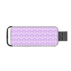 Damask Lilac Portable Usb Flash (two Sides) by snowwhitegirl