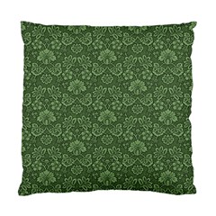 Damask Green Standard Cushion Case (one Side) by snowwhitegirl