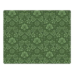 Damask Green Double Sided Flano Blanket (large) 