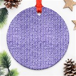 Knitted Wool Lilac Ornament (Round) Front