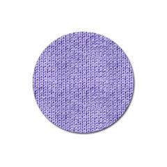 Knitted Wool Lilac Magnet 3  (round) by snowwhitegirl