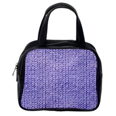 Knitted Wool Lilac Classic Handbags (one Side) by snowwhitegirl