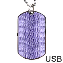 Knitted Wool Lilac Dog Tag Usb Flash (one Side) by snowwhitegirl