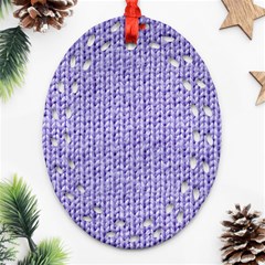 Knitted Wool Lilac Oval Filigree Ornament (two Sides) by snowwhitegirl