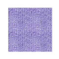 Knitted Wool Lilac Small Satin Scarf (square) by snowwhitegirl