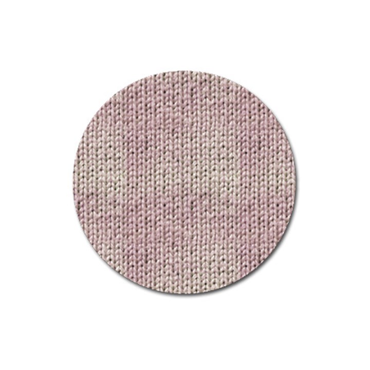 Knitted Wool Pink Light Magnet 3  (Round)