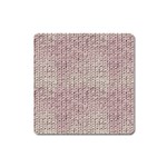 Knitted Wool Pink Light Square Magnet Front