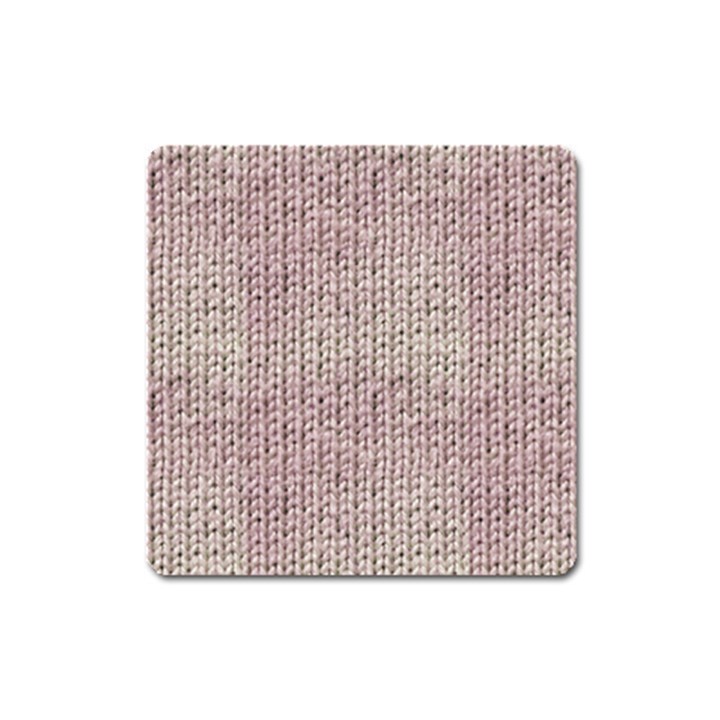 Knitted Wool Pink Light Square Magnet