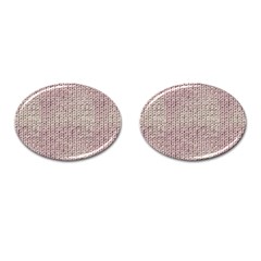 Knitted Wool Pink Light Cufflinks (oval) by snowwhitegirl