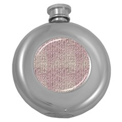 Knitted Wool Pink Light Round Hip Flask (5 Oz) by snowwhitegirl