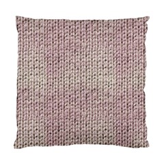 Knitted Wool Pink Light Standard Cushion Case (two Sides)