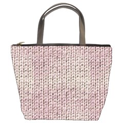 Knitted Wool Pink Light Bucket Bags by snowwhitegirl