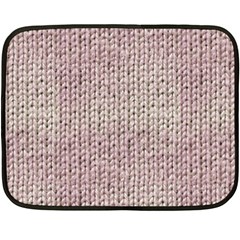 Knitted Wool Pink Light Double Sided Fleece Blanket (mini)  by snowwhitegirl