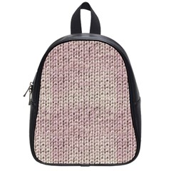 Knitted Wool Pink Light School Bag (small) by snowwhitegirl