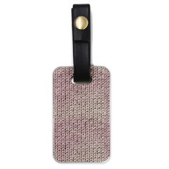 Knitted Wool Pink Light Luggage Tags (one Side)  by snowwhitegirl