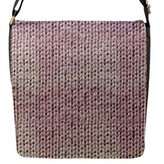 Knitted Wool Pink Light Flap Messenger Bag (s) by snowwhitegirl