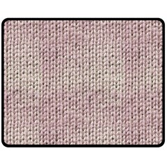 Knitted Wool Pink Light Double Sided Fleece Blanket (medium)  by snowwhitegirl