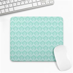 Damask Aqua Green Large Mousepads by snowwhitegirl