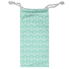 Damask Aqua Green Jewelry Bag by snowwhitegirl