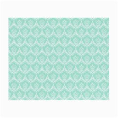 Damask Aqua Green Small Glasses Cloth (2-side) by snowwhitegirl