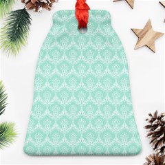 Damask Aqua Green Ornament (bell) by snowwhitegirl