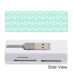 Damask Aqua Green Memory Card Reader (stick)  by snowwhitegirl