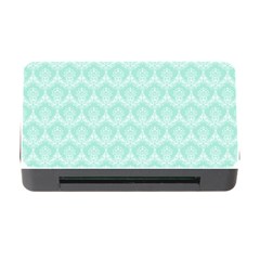 Damask Aqua Green Memory Card Reader With Cf by snowwhitegirl