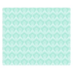 Damask Aqua Green Double Sided Flano Blanket (small)  by snowwhitegirl