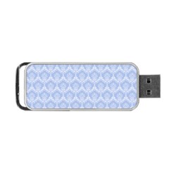 Damask Light Blue Portable Usb Flash (one Side) by snowwhitegirl