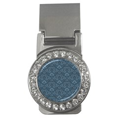 Damask Blue Money Clips (cz)  by snowwhitegirl