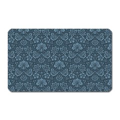 Damask Blue Magnet (rectangular)