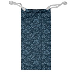 Damask Blue Jewelry Bag