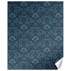 Damask Blue Canvas 16  X 20   by snowwhitegirl