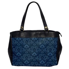 Damask Blue Office Handbags by snowwhitegirl